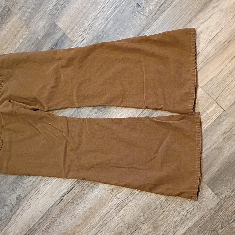Lucky Brand Sweet 'N Low Khaki Tan Flare  Courdory Pants Size 12/31 Vintage - Picture 7 of 9